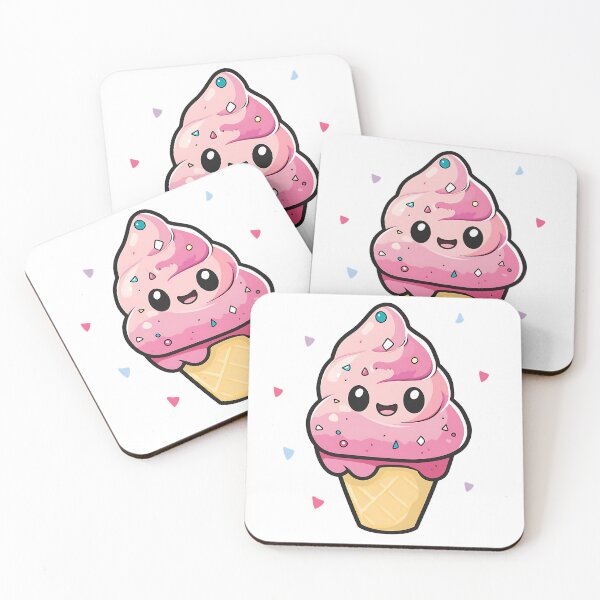 Item preview, Cute Kawaii Rainbow Multi-colored Ice Cream Cone designed and sold by MMAR-Designs.