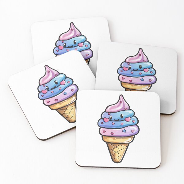Item preview, Cute Kawaii Multi-colored Ice Cream Cone designed and sold by MMAR-Designs.