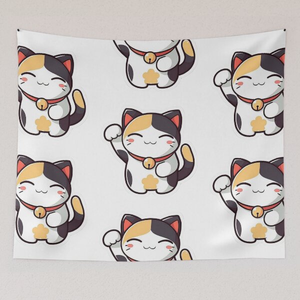 Item preview, Kawaii Maneki-neko 'beckoning cat' designed and sold by MendaciousMina.