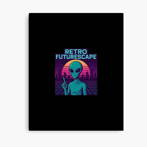 Item preview, Retro Futurescape Alien Vaporwave Tee – Synthwave ET Skyline Aesthetic designed and sold by DJCApparel.