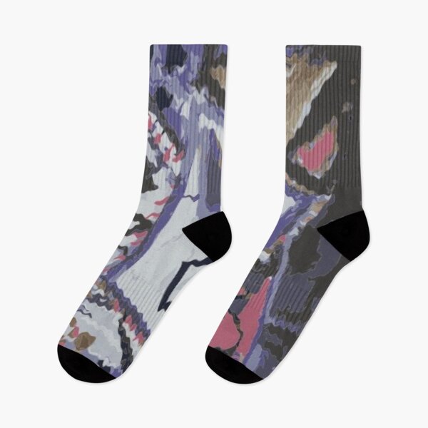 Item preview, Urban Geometry – Abstract Expressionist Cubist-Inspired Artwork in Slate, Rose & Navy designed and sold by LuxuryApparels.