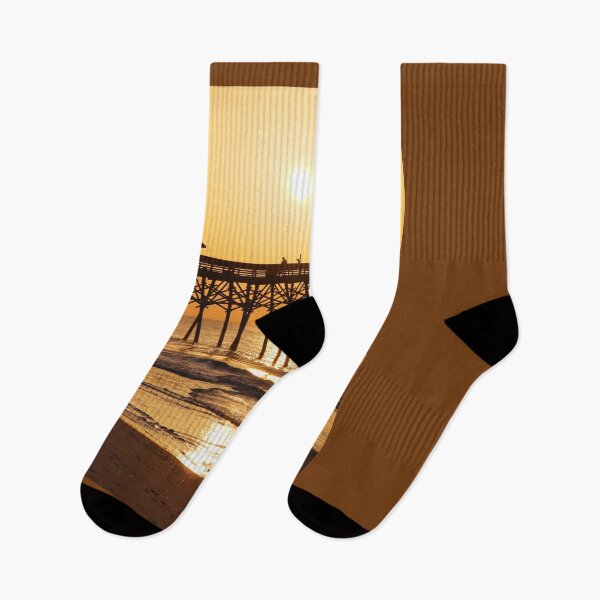 Item preview, Coastal Sunrise with Pier Silhouette designed and sold by Maryna Gumenyuk.