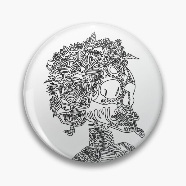 Item preview, Sugar Skull Mystic Gothic Black and White Outline Coloring Page designed and sold by chuckletuckle.