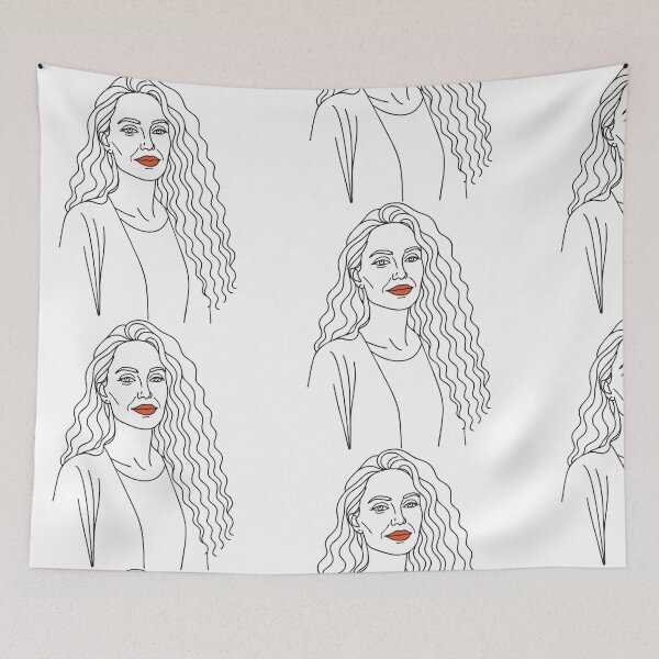 Item preview, Minimalist Angelina Jolie Line Art Portrait designed and sold by Manyface Artistry.