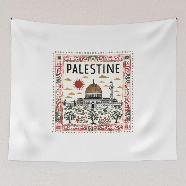 Item preview, Free Palestine Mosque Stamp  designed and sold by Cassiusrising.