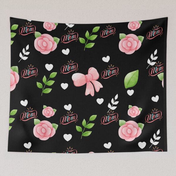 Item preview, Mom design with nighttime floral watercolor-style print designed and sold by StampYourself.