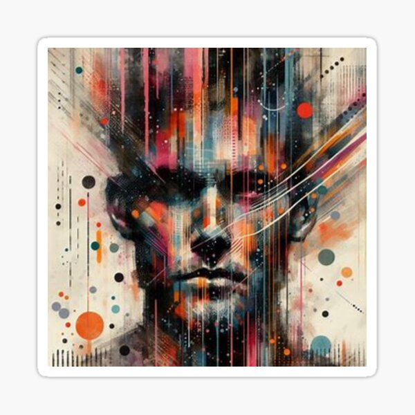 Item preview, Unyielding Soul Abstract Portrait designed and sold by The Artful Stem.