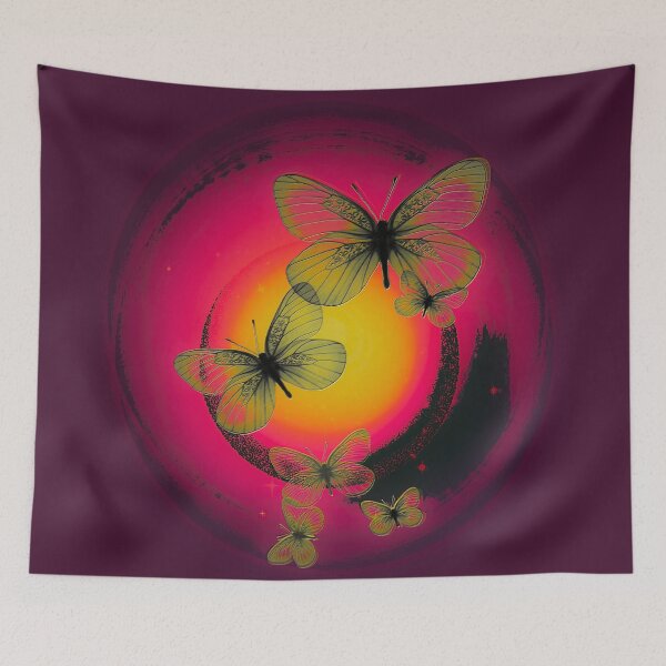 Item preview, Electric Rose Space Gothic Butterflies designed and sold by DreamsArtwear.