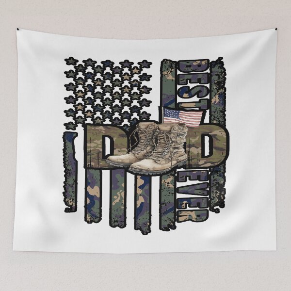 Item preview,  Best Dad Ever Military Tribute Tee designed and sold by ArtbyCrystal.