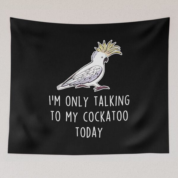 Item preview, Sulphur-Crested Cockatoo Parrot Talking To designed and sold by Clara Hollins.