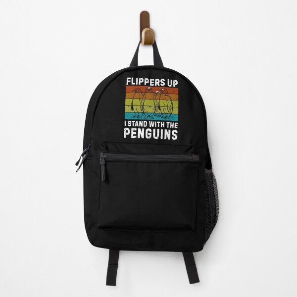 Vista previa del artículo con la obra «Aletas arriba, estoy con los pingüinos y en contra de los aranceles.», diseñado y vendido por Teetreasure2.
