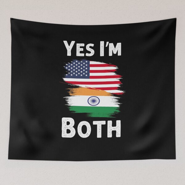 Item preview, Yes I'm both Proud Indian Independence Day pride American designed and sold by snowry.