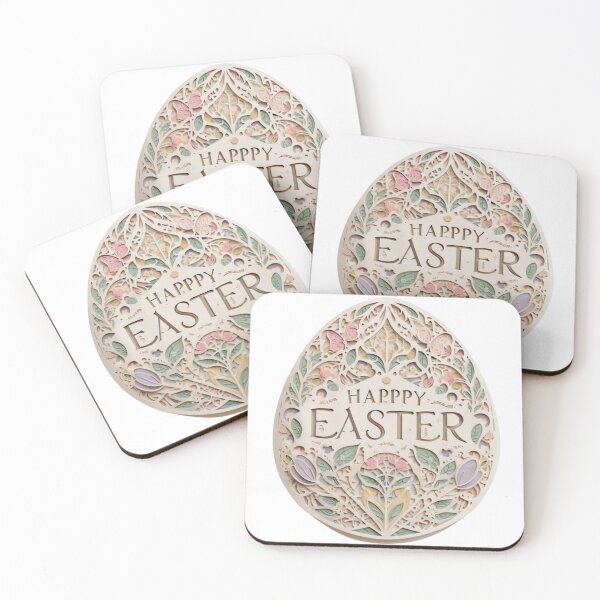 Artikelvorschau, Happy Easter – Intricate Paper Cut Egg Design entworfen und verkauft von VividDreamsArt.