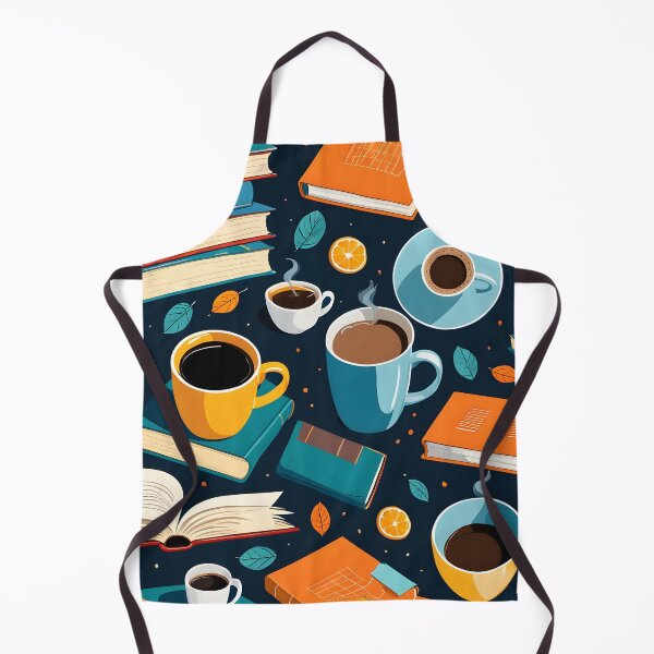 Item preview, Books Coffee Mugs Leaves Orange Slices Pattern - Books And Coffee Lovers designed and sold by Wiss2Arts.