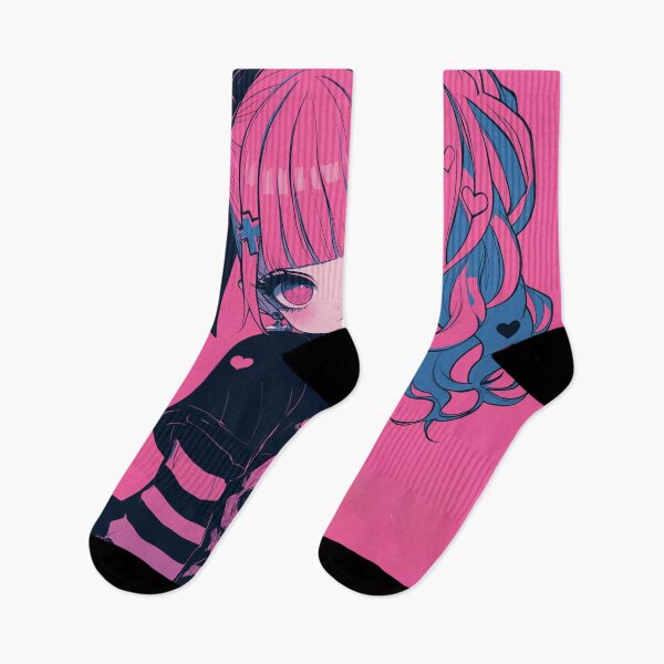 Item preview, punk pink girl designed and sold by CursedbyLilith.