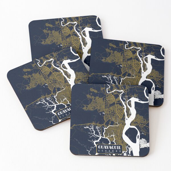 Item preview, Guayaquil City Map Ecuador Gold Art Deco n designed and sold by deMAP.