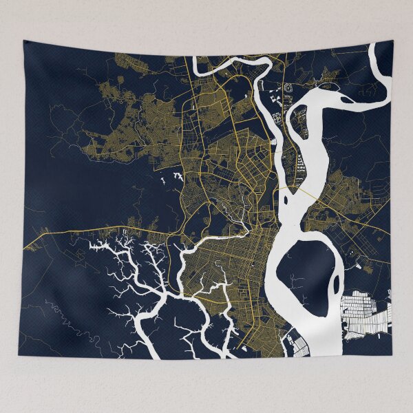 Item preview, Guayaquil City Map Ecuador Gold Art Deco n designed and sold by deMAP.