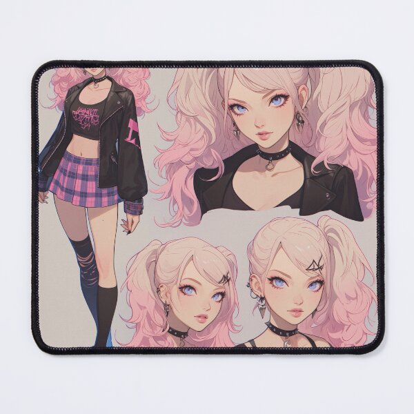 Aperçu de l'œuvre fille gothique rose créée et vendue par CursedbyLilith.