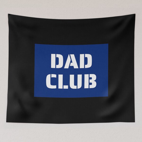Item preview, Dad Club, Stencil Font, Blue Boxed Quotes designed and sold by AASparksDesigns.