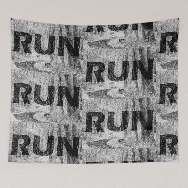 Item preview, Run Graphic Black and White designed and sold by Flower Magic .