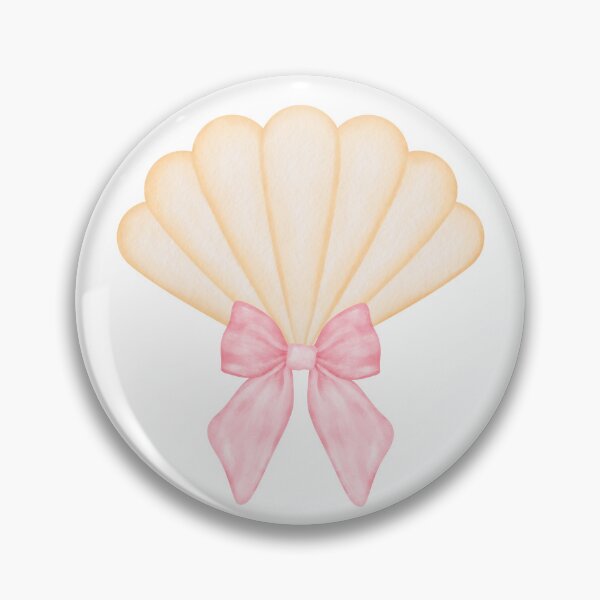 Item preview, Seashell with Pink Bow – Coquette Coastal Watercolor Aesthetic designed and sold by DivinePassion.