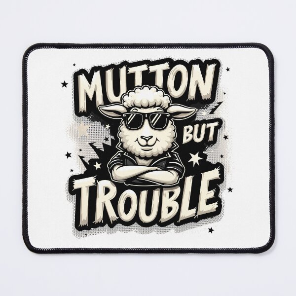 Item preview, Mutton But Trouble Sheep With Sunglasses designed and sold by JumpJammiesTees.