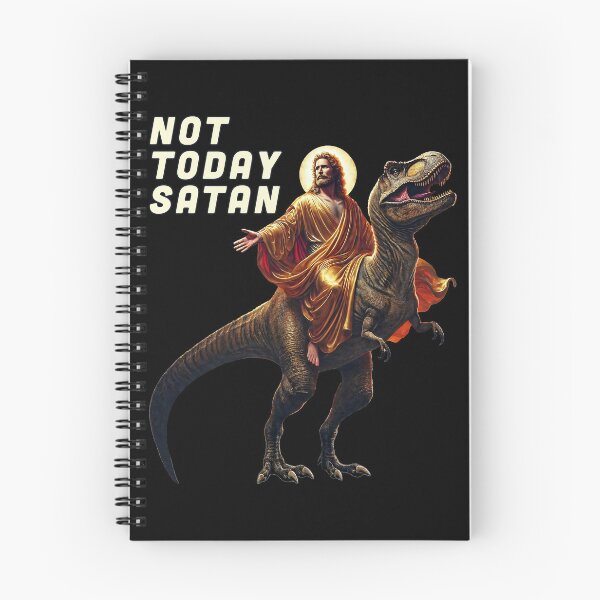 Item preview, Not Today Satan Funny Dino Jesus Meme Design designed and sold by Victor Shadehorn.