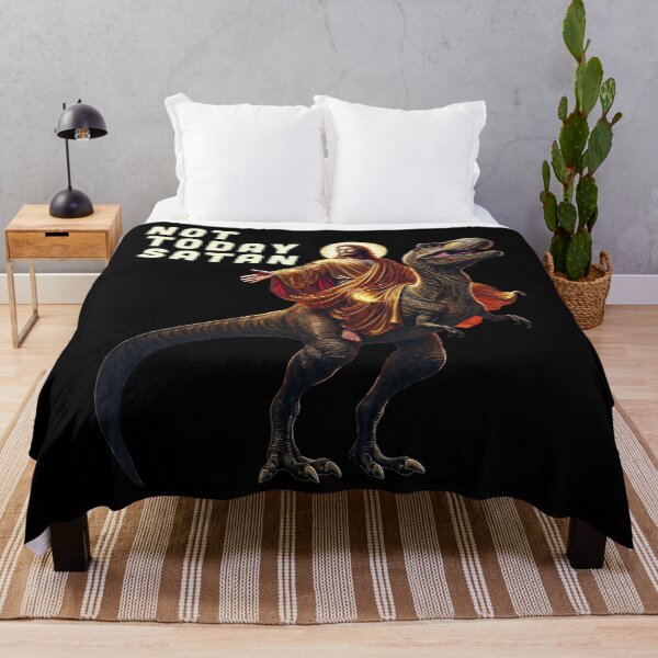 Item preview, Not Today Satan Funny Dino Jesus Meme Design designed and sold by Victor Shadehorn.