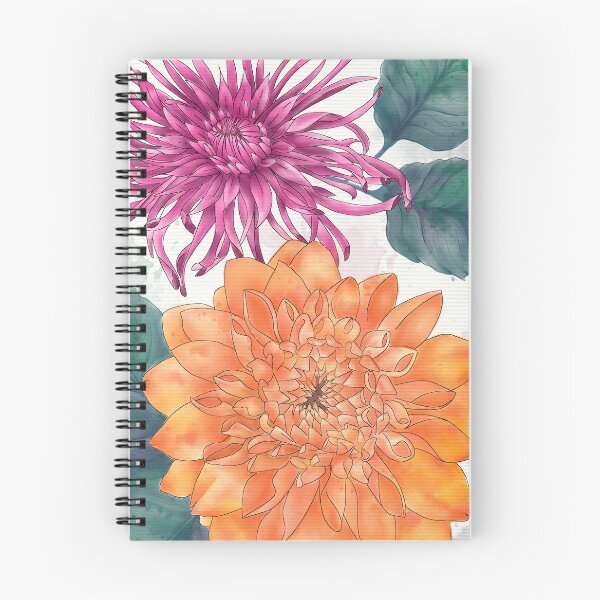 Item preview, Dahlias Watercolor designed and sold by PetalNPalette.