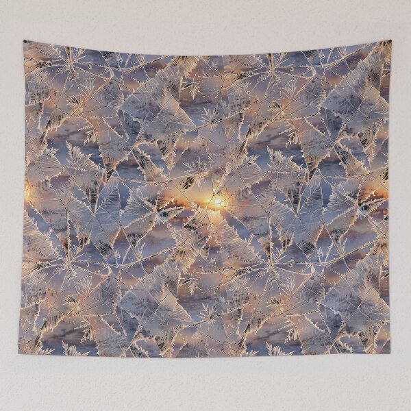 Item preview, Frosted windowpane with delicate ice crystal patterns designed and sold by CoolPixels.