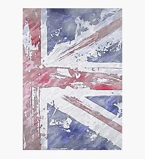 Rustic Union Jack Flag Photographic Print