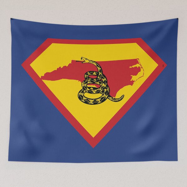 Item preview, NORTH CAROLINIAN  SHIELD - Freedom Is The Superpower -  Gadsden Snake Flag - Dont Tread On Me SUPERHERO NORTH CAROLINA design designed and sold by pelagio.