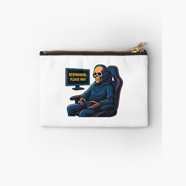 Item preview, Respawning… Please Wait – Funny Gamer Skeleton Design designed and sold by Designeerguy.