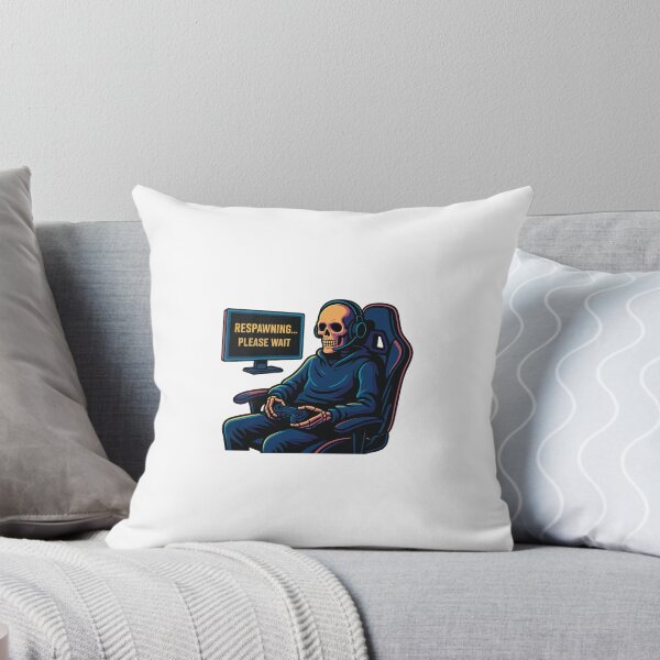 Item preview, Respawning… Please Wait – Funny Gamer Skeleton Design designed and sold by Designeerguy.