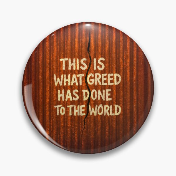 Item preview, This Is What Greed Has Done to the World | Rusted Wall Street Art designed and sold by Michael van der Hoorn.