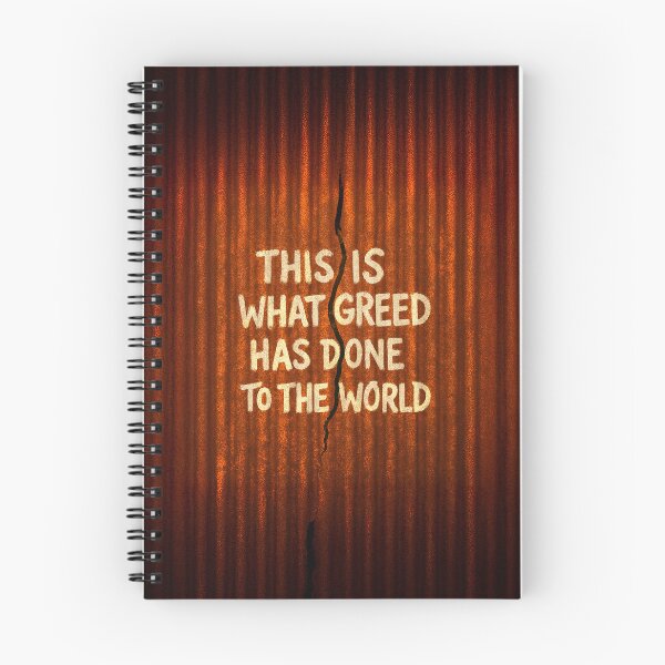 Item preview, This Is What Greed Has Done to the World | Rusted Wall Street Art designed and sold by Michael van der Hoorn.