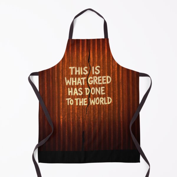 Item preview, This Is What Greed Has Done to the World | Rusted Wall Street Art designed and sold by Michael van der Hoorn.