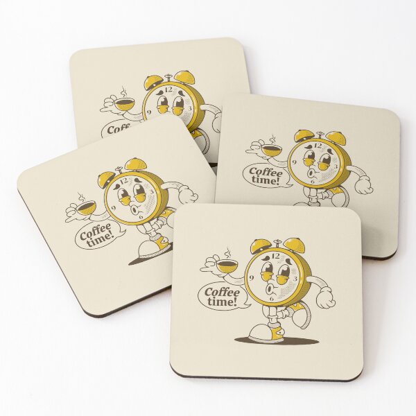 Item preview, Coffee time. Alarm clock character holding a coffee cup designed and sold by adipra.