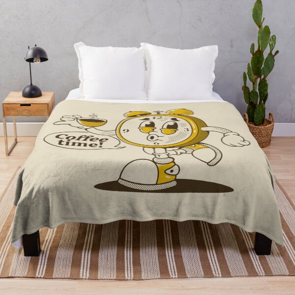 Item preview, Coffee time. Alarm clock character holding a coffee cup designed and sold by adipra.