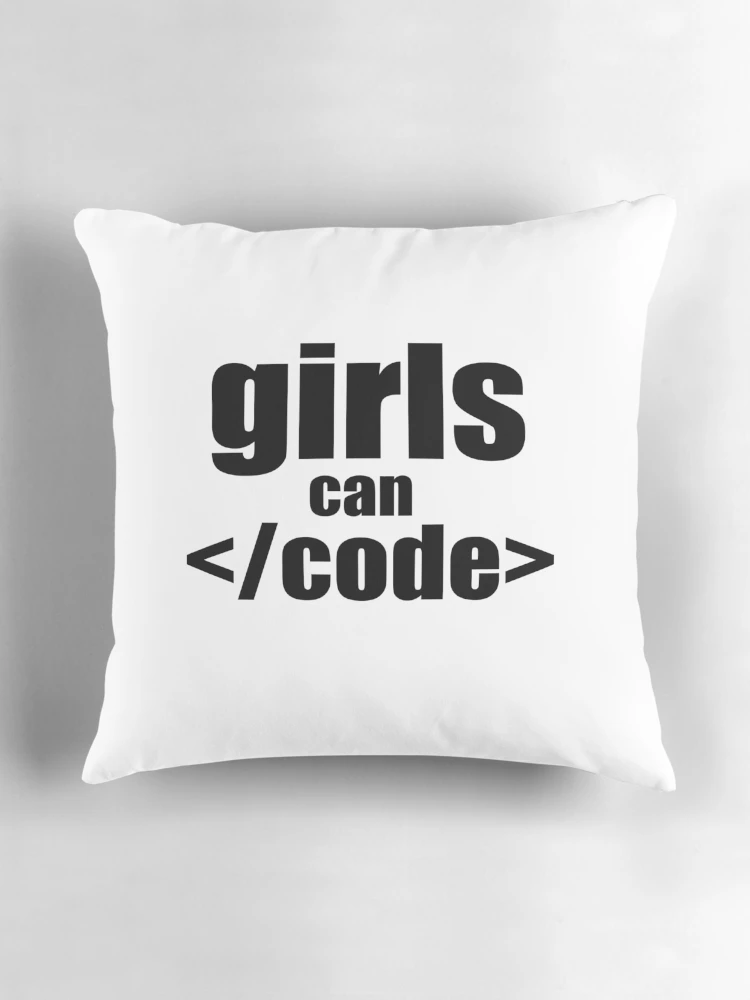 Thumbnail 3 of 4, Pillow, Girl code designed and sold by KeepOnCoding.