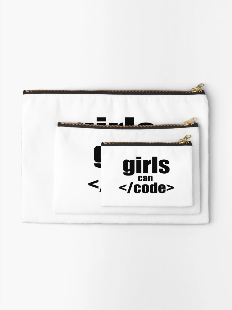 Thumbnail 2 of 4, Zipper Pouch, Girl code designed and sold by KeepOnCoding.