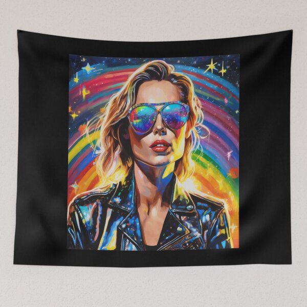 Item preview, "Starry Rebellion: Belinda in Reflective Jacket" designed and sold by Artisticanvas.