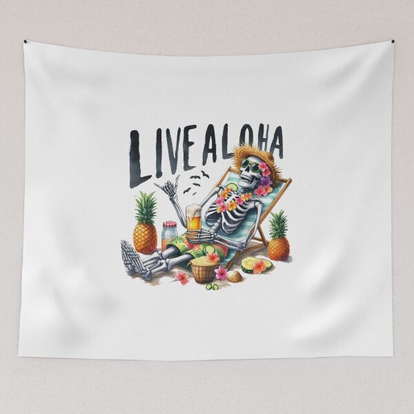 Item preview, Live Aloha , Skeleton vacation Live Aloha  designed and sold by yunamaliskova.