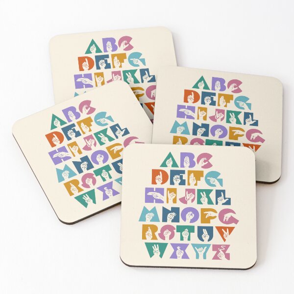 Item preview, ASL Alphabet Sign Language- Color designed and sold by nukartDesigns.