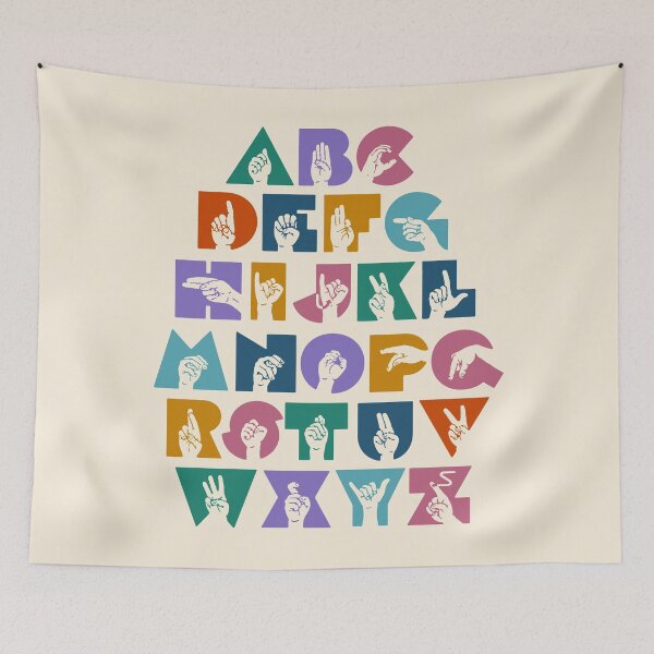 Item preview, ASL Alphabet Sign Language- Color designed and sold by nukartDesigns.