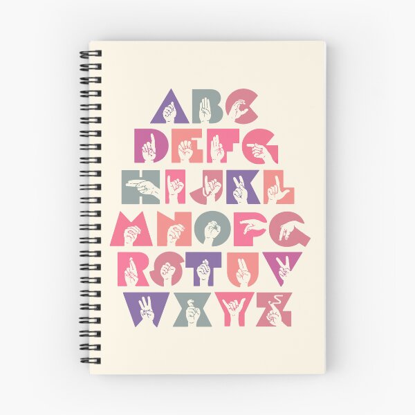 Aperçu de l'œuvre Alphabet ASL Langue des signes créée et vendue par nukartDesigns.
