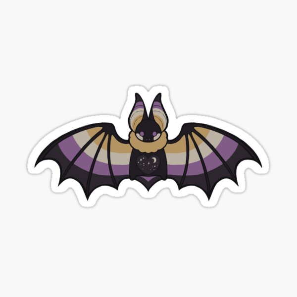 Item preview, pride bat sticker / nonbinary designed and sold by Captain-Mango.
