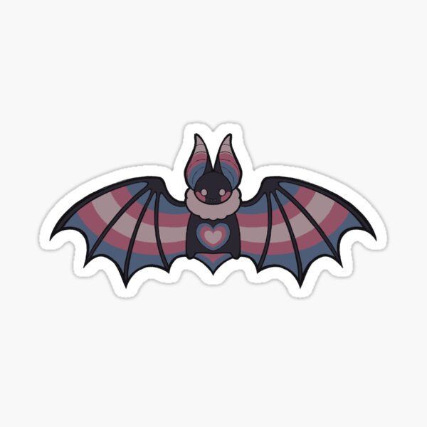 Item preview, pride bat sticker / transgender designed and sold by Captain-Mango.