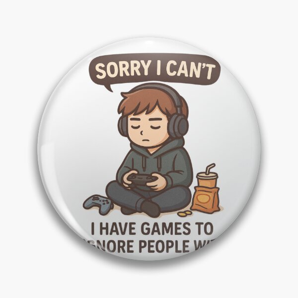 Artikelvorschau, Tut mir leid, ich kann nicht – ich habe Spiele, mit denen ich Leute ignorieren kann | Introvertiertes Gamer-Design entworfen und verkauft von Designeerguy.