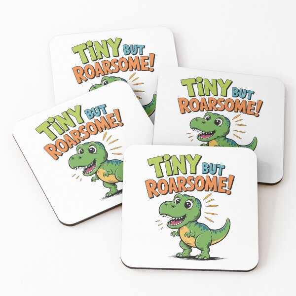 Item preview, Tiny But Roarsome – Funny Cute Cartoon Dinosaur Design designed and sold by Lamarcy.